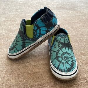 New Robeez tie dye leather bottom booties 12-18 months